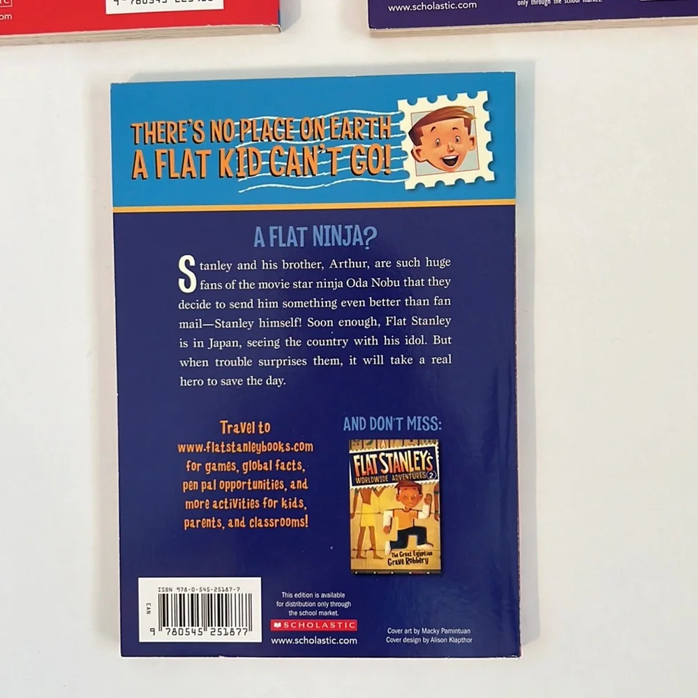 Kids Flat Stanley Book Bundle: Stanley, Flat Again!, In Space!, Ninja Surprise